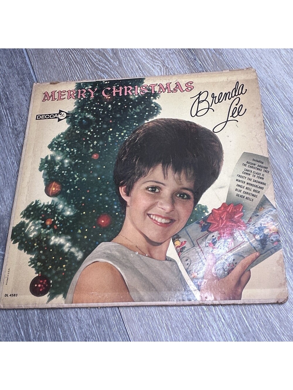 Brenda Lee Merry Christmas Vinyl LP Decca DL4583 Vintage Holiday Album